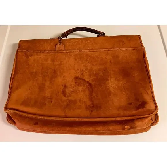 Coach USA Vintage Leather Briefcase Messenger Bag Tan Distressed *Read - Picture 5 of 14